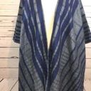 Woolrich  Shawl Cape Fringed Sweater Blue blanket Photo 0