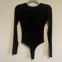 Naked Wardrobe  New Bodysuit Womens Extra Small Black Long Sleeve V Neck NWT Photo 7