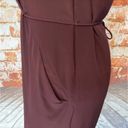 Wilfred  Aritzia Silk Sabine Faux Wrap Tie Dress Cardamom Burgundy XS Photo 3