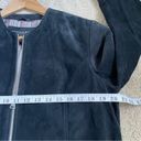 Bernardo  Nordstrom Suede Jacket Black Leather Zip Front Women’s Size Large L Photo 5