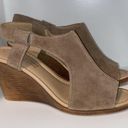 Sophia Milano  Taupe Tan Suede Leather Slinbgack Wedges Women’s Size 8 Photo 2