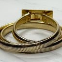 The Bar Vintage Buckle Gold Tone Coil Stretch Cinch Belt Size XS Small S Womens Photo 3