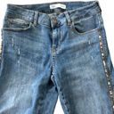 ZARA  Rhinestone Colorful Metallic Stripe Jeans size 8 Photo 2