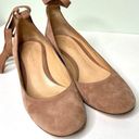 Gianvito Rossi  Suede Low Heel Pumps with Wrap Straps Mauve / Taupe Size 36.5 6 Photo 1