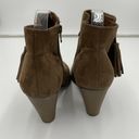 American Eagle  Womens Sz 9 Brown Faux Suede Chunky Heel Ankle Boots Photo 4