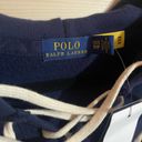 Polo  Ralph Lauren Lace-Up Fleece Hoodie Blue Women's Size XS/S Photo 2