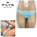 PilyQ New.  lace crystal blue fanned teeny bikini bottom. Large Photo 1