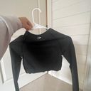 Gymshark Black Gym Shark Cropped Long Sleeve Photo 1