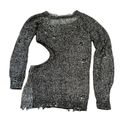 NBD  Mundaka Distressed Oversized Black Metallic
Sweater(Size Small) Photo 5