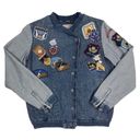 Guess  Original Patchwork Denim Bomber Jacket Y2K Fairy Cowgirl Gorpcore Boho S Photo 9