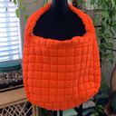 Free People  Movement Quilted Carryall Hot Electric Orange Gym Travel Tote Bag Photo 1