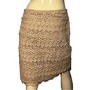 J. McLaughlin  Size 6 Nude Beige Lace Tiered Pencil Straight Knee Length Skirt Photo 4