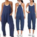 Free People New  FP Movement Hot Shot Onesie Supernova Navy Purple Jumpsuit XS Photo 5