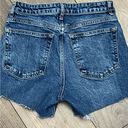 Topshop  High Rise Dark Wash Cutt Off Shorts Womens Raw Hem W27 28” Retro Beach Photo 8