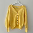 Free People Yellow Hailee Knit Sweater Photo 3