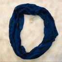 American Eagle  Outfitters infinity scarf rough hem blue and black New! Photo 0