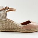 Anthropologie Kanna by  Suede Platform Espadrille Wedge Sandals Beige 40 Photo 2