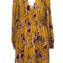 Xhilaration NWOT Gold Yellow Floral Long Sleeved Smocked Dress Photo 9