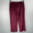 Michael Kors Dark Ruby Maroon Velour Straight Leg Pull Photo 2