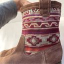 Naturalizer  Basha Southwest Tapestry Western Leather Boots Brown size 7.5W Photo 7