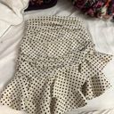 ZARA Cream layered polka dot mini skirt  Photo 0