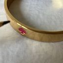 Kate Spade : Pink & Gold tone “Spot the Spade” bangle/bracelet- 6 pink spades Photo 14