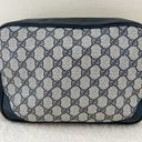 Gucci Vintage  Blue GG Canvas and Leather Shoulder Bag Photo 2