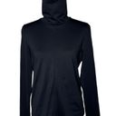 Worth New York Zip Front Black Long Sleeve Turtleneck Top Medium Photo 2