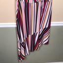 Lane Bryant  Women’s Faux Wrap Striped Multi-Color Flutter Asymmetrical Hem Dress Photo 3