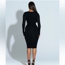 Naked Wardrobe  Bodycon Double Lined Snatching Sexy Designer Black Dress NWT Lg Photo 1