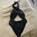 Victoria's Secret Victoria’s Secret VS Swim black halter high rise one piece swimsuit NEW Medium Photo 1