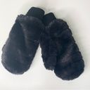 J.Crew NWT  Faux Fur Mittens Black Photo 2