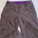 The North Face Women’s Size MEDIUM Ski Snowboard Snow Pants Brown Purple Photo 1