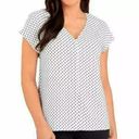 Hilary Radley  Women's V-Neck‎ Blouse Short Sleeve XXL Photo 0