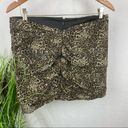 Bebe  Brown & Black animal leopard print layered bandage Micro mini skirt M Photo 3