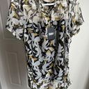 DKNY NWT  Semi sheer floral print shirt Photo 3