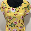 Papaya Yellow Floral Blouse Photo 1