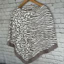 Barefoot Dreams  CozyChic Ultra Lite Breeze Poncho animal print one size Gray Photo 2