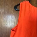 T Tahari NWT  orange sheer button down sleeveless blouse size S! Photo 9