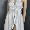 Apt. 9  Intimates Size Medium Chemise Babydoll White Bridal High Neck Lingerie Photo 2