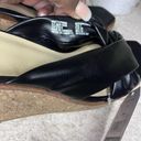 Time And Tru  black faux leather wedges sz 7 Photo 8