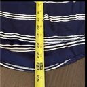 Beach Lunch Lounge Womens Size Small Navy Blue Ivory Striped Nautical Preppy Top Photo 5