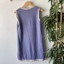 The Bar  By Melis Kozan Dress Womens Medium Blue Grey Stiched Knit Sweatshirt Casual Photo 4