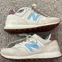 New Balance  574 Beige Baby Pink Ecru Blue Photo 0