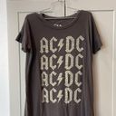 Chaser  X Free People Grey ACDC Leopard Logo Maxi Slit Tshirt Dress Small Photo 1