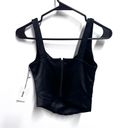 Jason Wu NWT  Womens XS Black Corset Bustier Zip Back Casual Satin Tank Top Photo 3