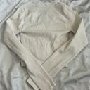 Urban Outfitters Ribbed Cropped Longsleeve Cream Photo 2