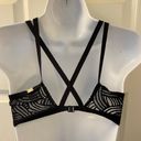 For Love & Lemons  Love You Knot Skivvies Black Caged Bralette Photo 2