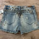 BLANK NYC  NWT Urban Cave Girl Embellished Stud High Waisted Denim Short 30 -$128 Photo 7