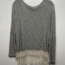 Alya  Bohemian Speckled Women's Pullover Knit Fringe Sweater Size Small Western Photo 5